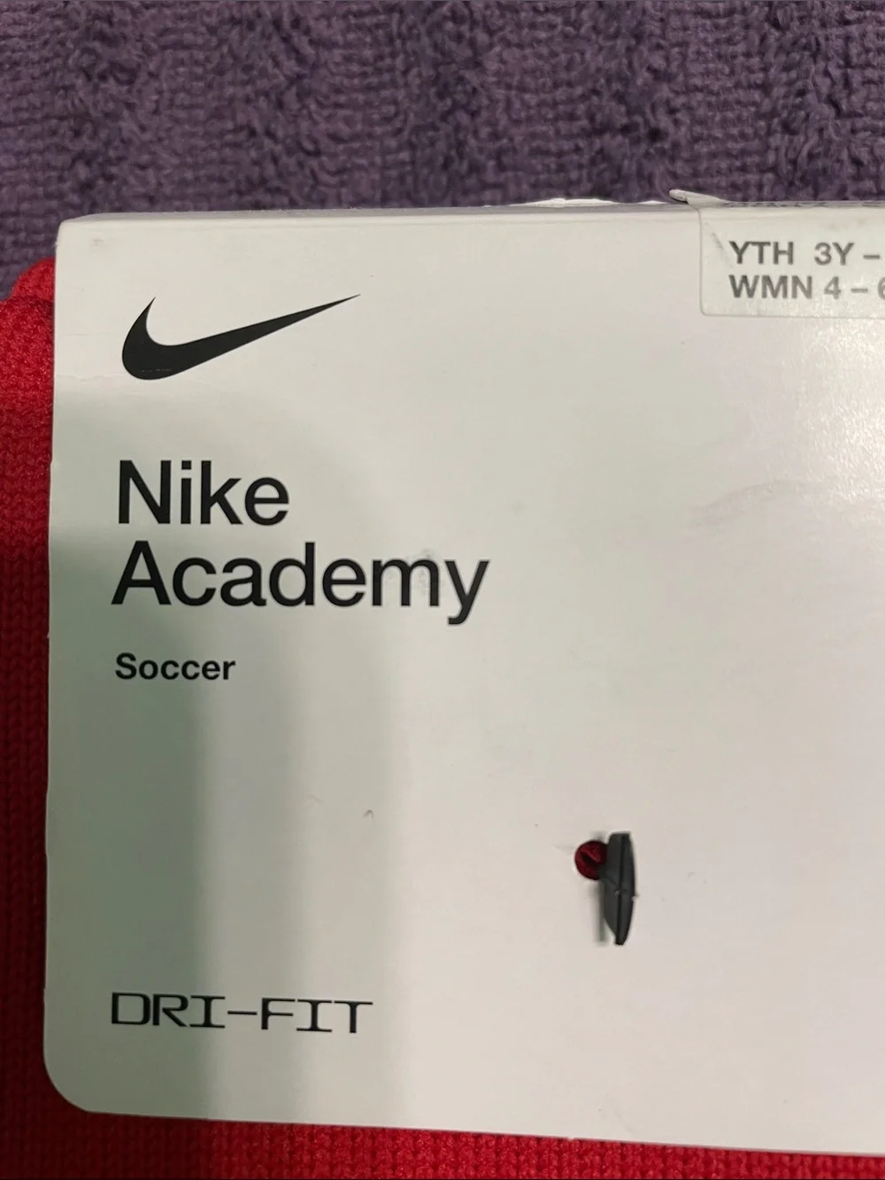 Nike Academy Knee-High Soccer Socks - Red with White Swoosh